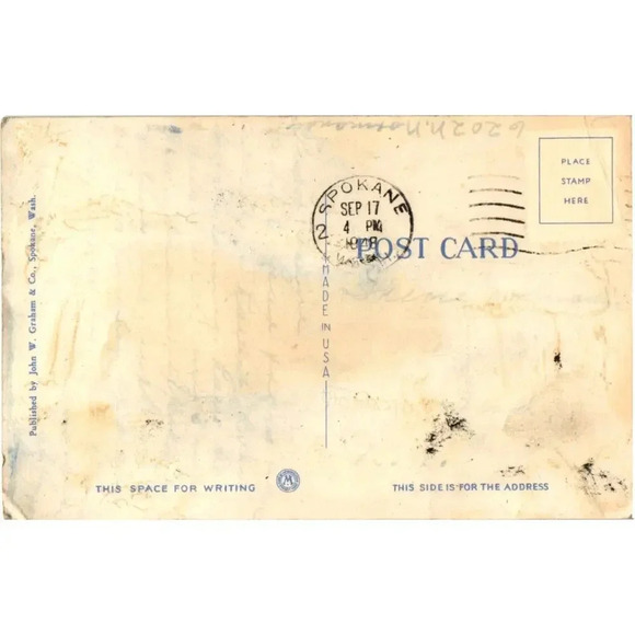 1505 St. John's Cathedral Spokane Washington Postcard - Picture 2 of 2